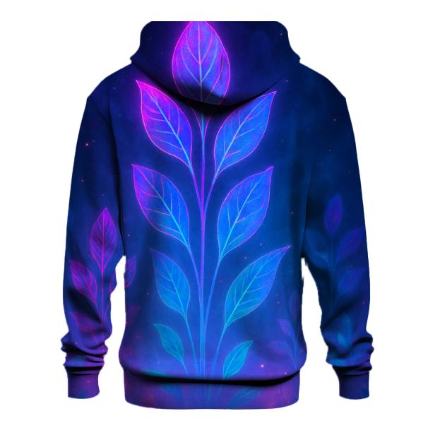 Neon Aurora Garden Gradient zip-up hoodies