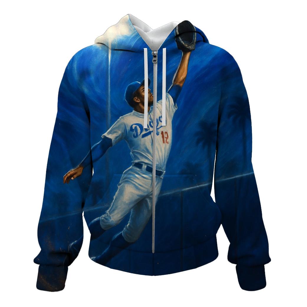 Dodgers Nightwave Catch At The Wall hoodies fashion