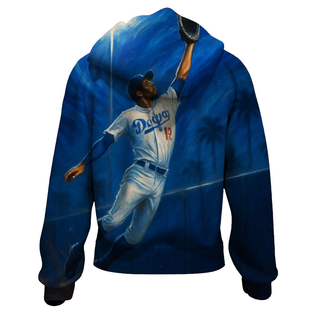Dodgers Nightwave Catch At The Wall hoodies fashion