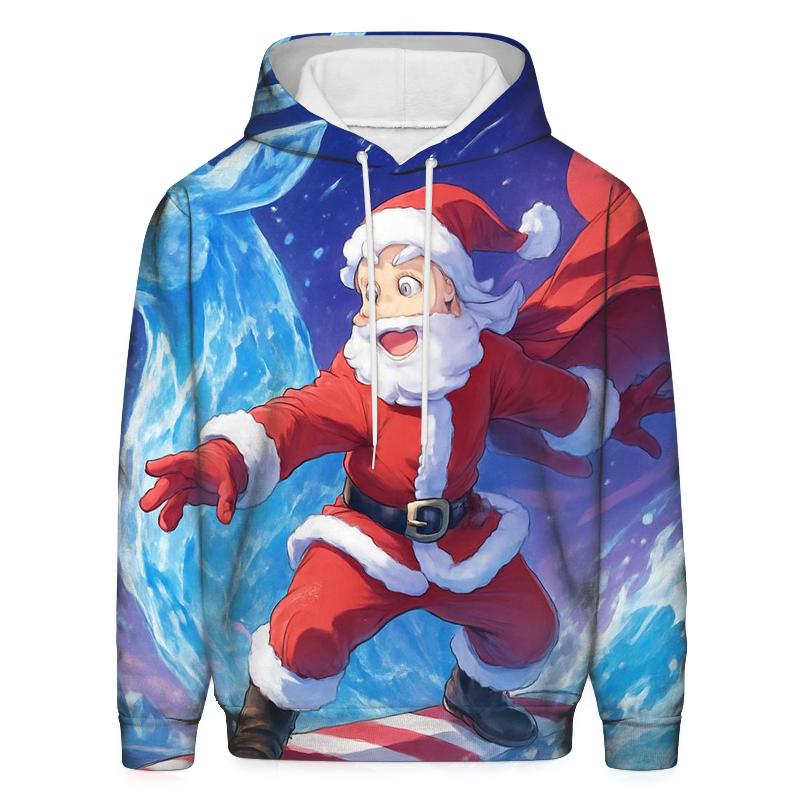 Polar Wave Santa Surfer zip-up hoodies