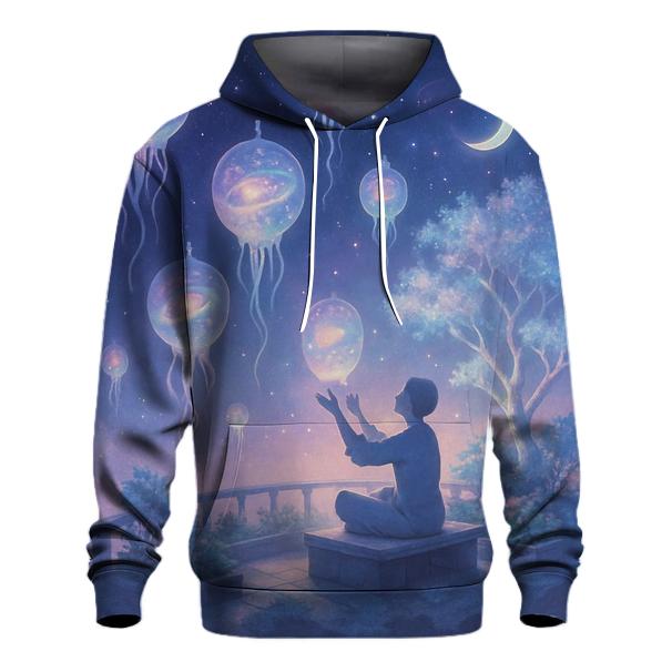 Garden Of Floating Galaxy Lanterns lightweight hoodies