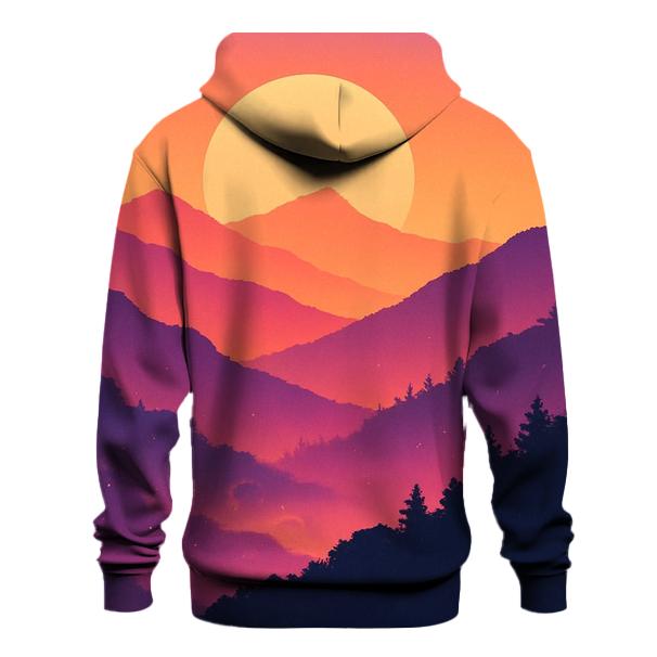 Mountain Lantern Sunset Veil pullover hoodies