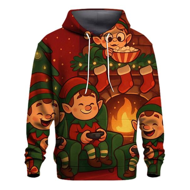 North Pole Fireplace Gaming Night hoodie trends