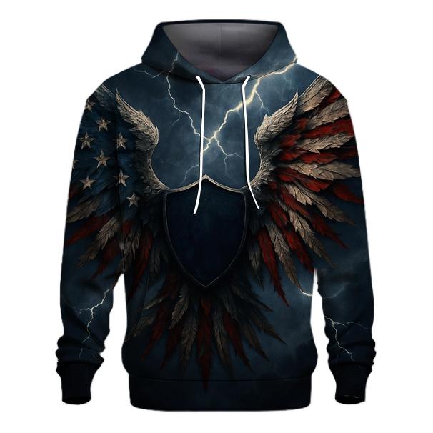 Patriotic Thunder Wings heavyweight hoodies