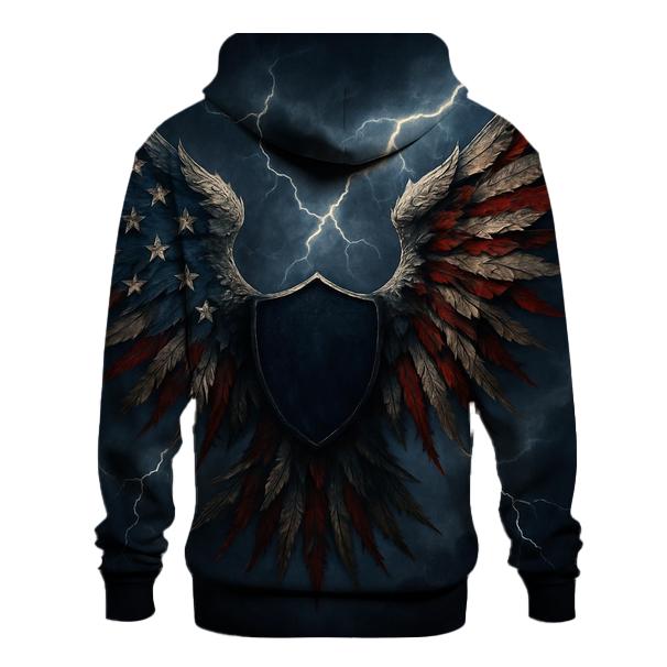 Patriotic Thunder Wings heavyweight hoodies