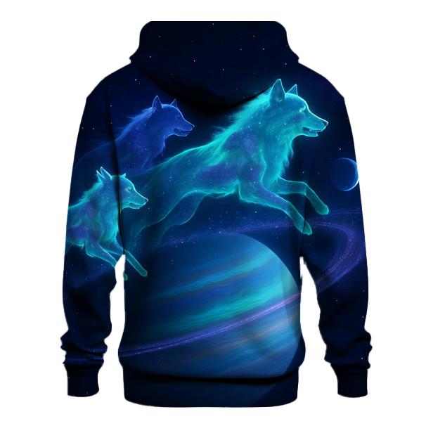 Orbiting Wolves Of The Aurora Ring hoodie designs