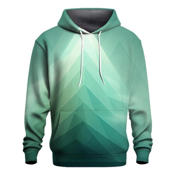Gradient Veil Mountain Temple graphic hoodies