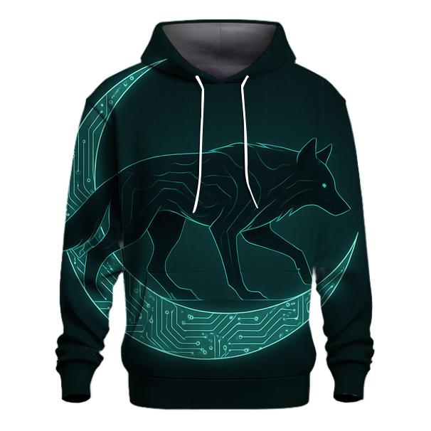 Shadow Circuit Lunar Wolf pullover hoodies