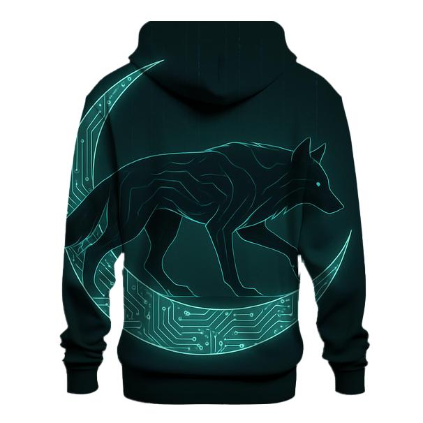 Shadow Circuit Lunar Wolf pullover hoodies