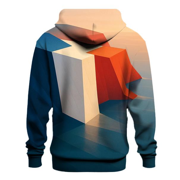 French Flag Coastal Cliff Minimalist Geometry designer hoodies
