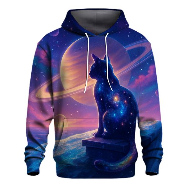 Stargazer Cat On The Comet Rooftop hoodie styles
