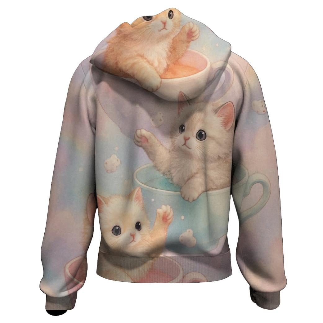 Pastel Dream Tea Party Kittens hoodie designs