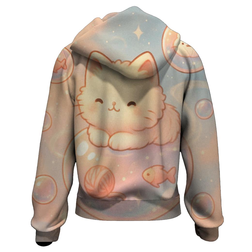 Bubble Bath Dream Kitten graphic hoodies