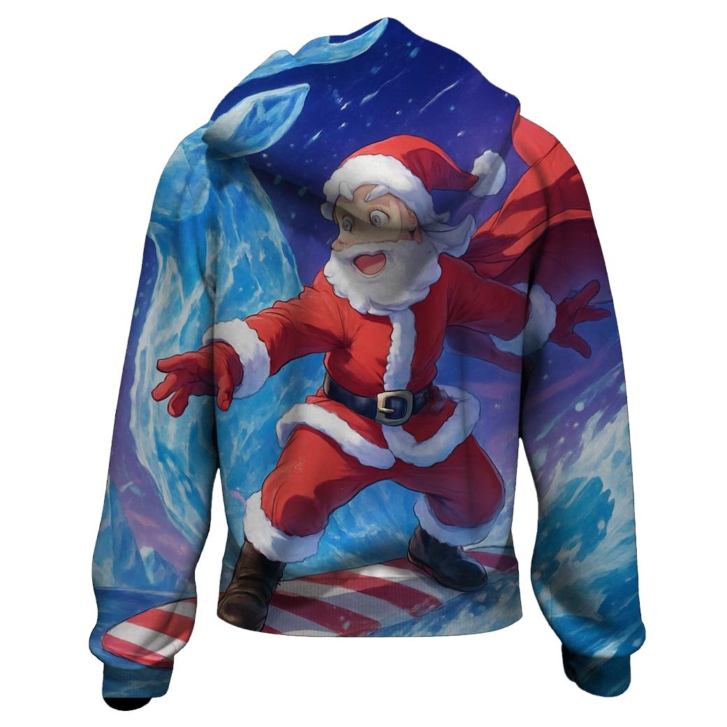 Polar Wave Santa Surfer lightweight hoodies