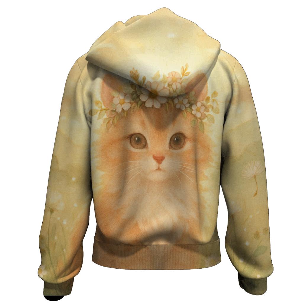 Sunrise Meadow Flower Crown Cat hoodie trends
