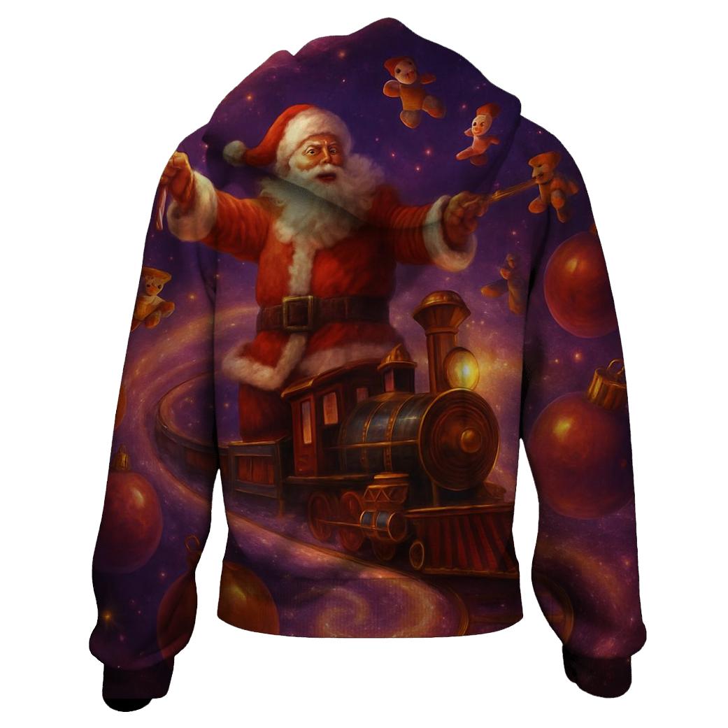 Galactic Toy Conductor Santa premium hoodies