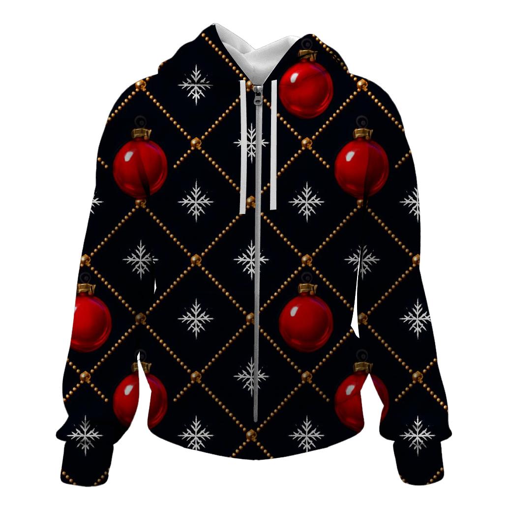 Crimson Ornaments Lattice On Midnight Field hoodie styles