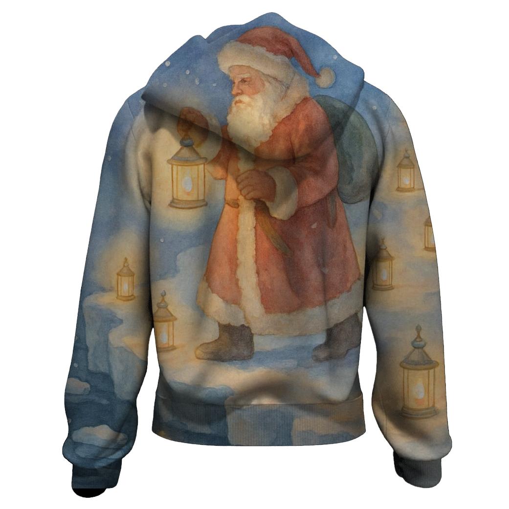 North Pole Lantern Keeper Santa designer hoodies
