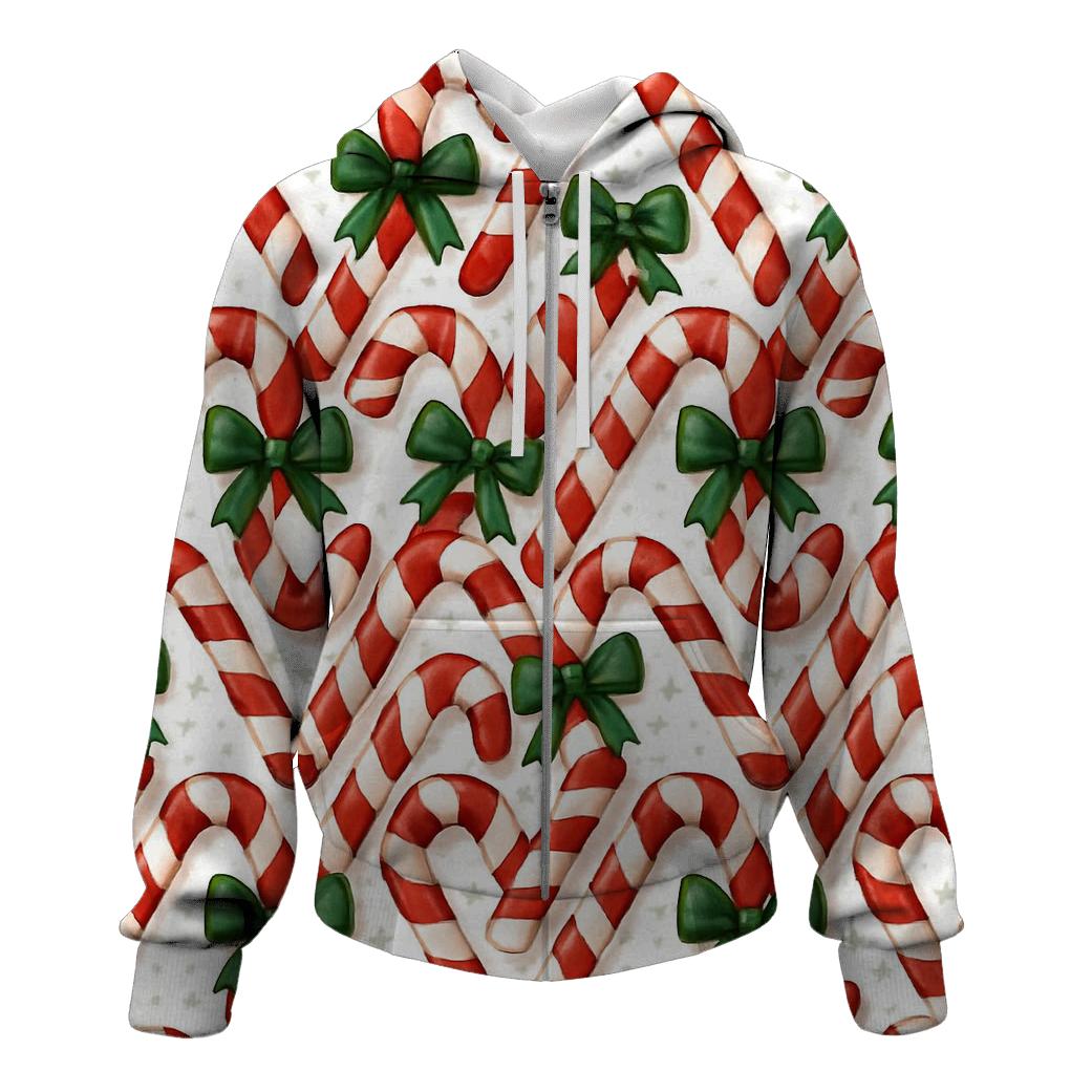 Candy Cane Chevron On Snow White hoodies fashion