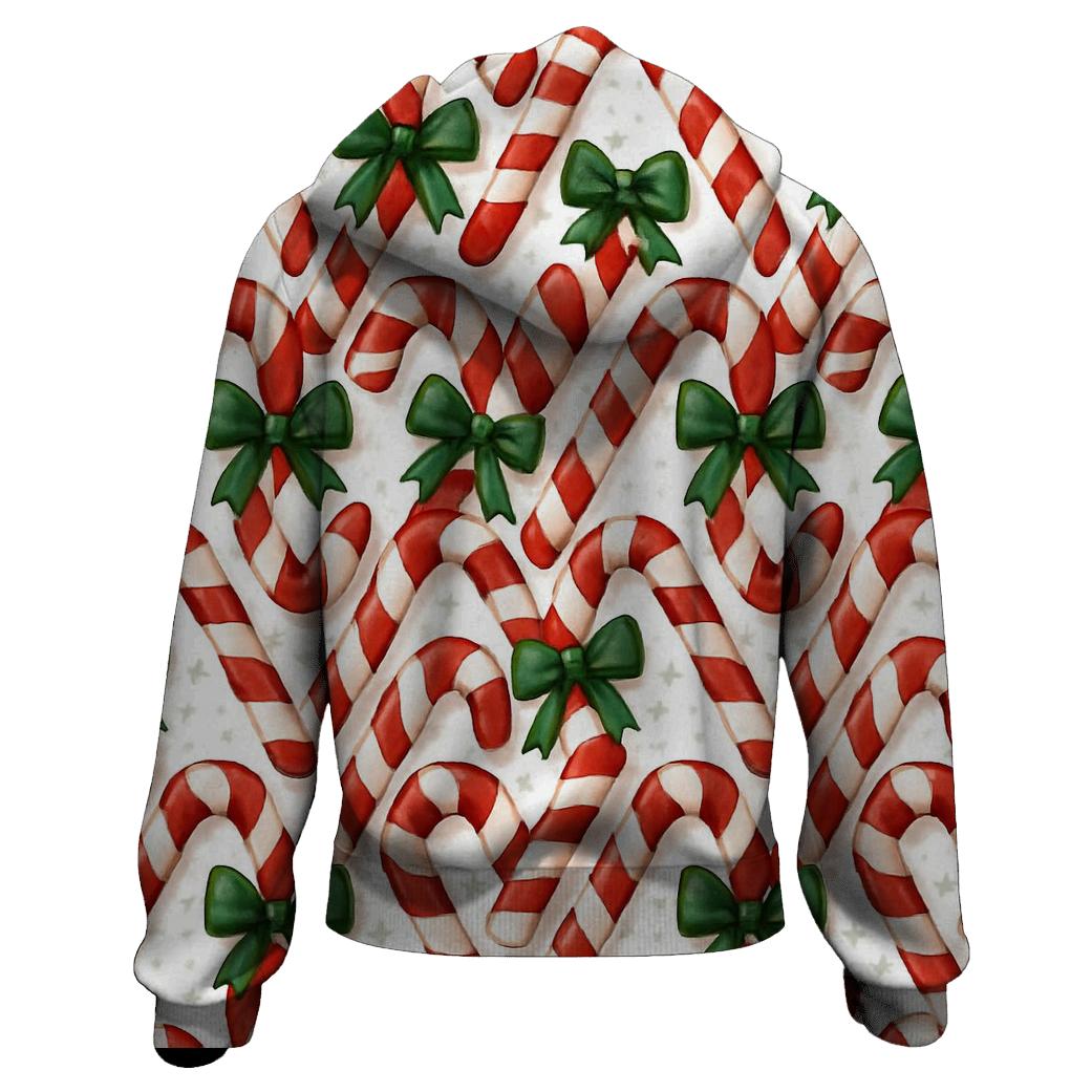 Candy Cane Chevron On Snow White hoodies fashion