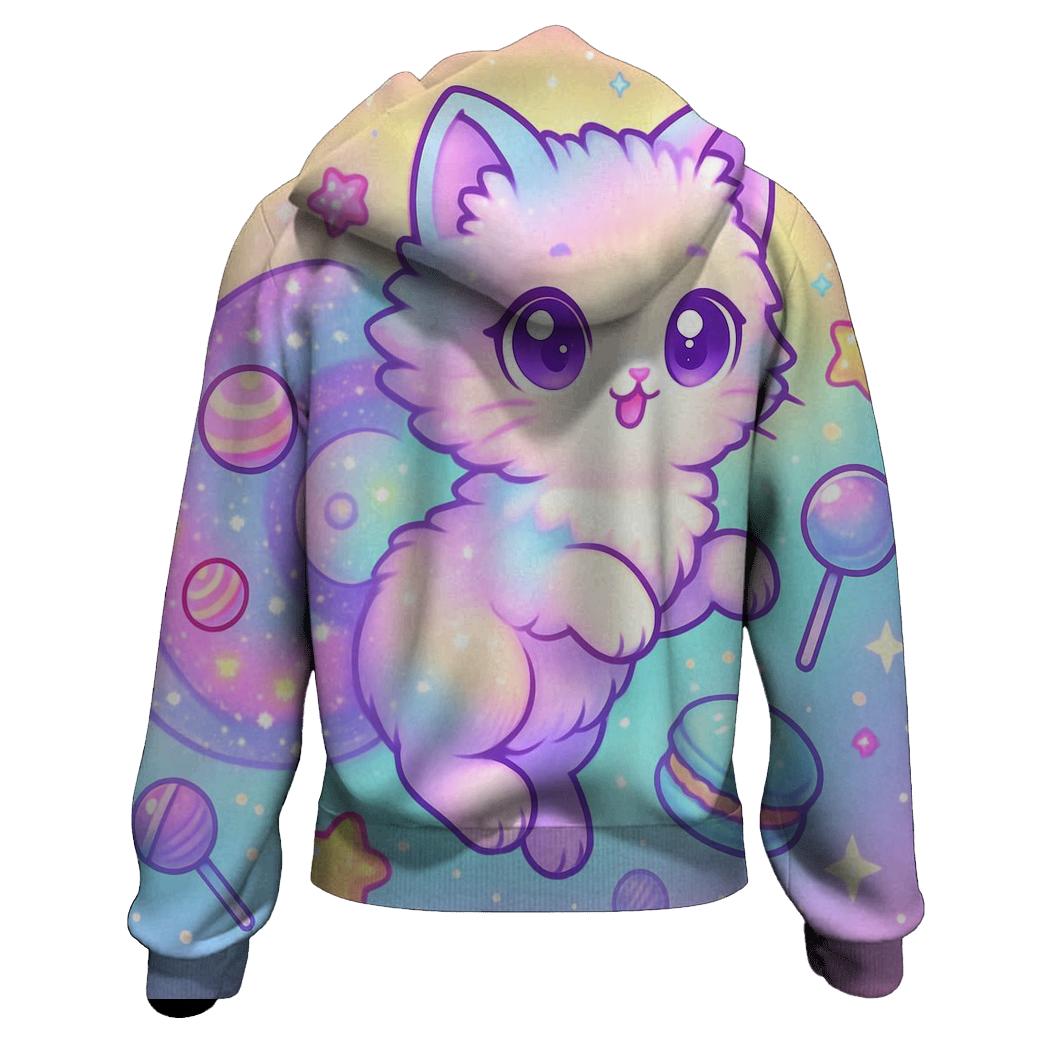 Candy Galaxy Cotton Tail Cat hoodie styles