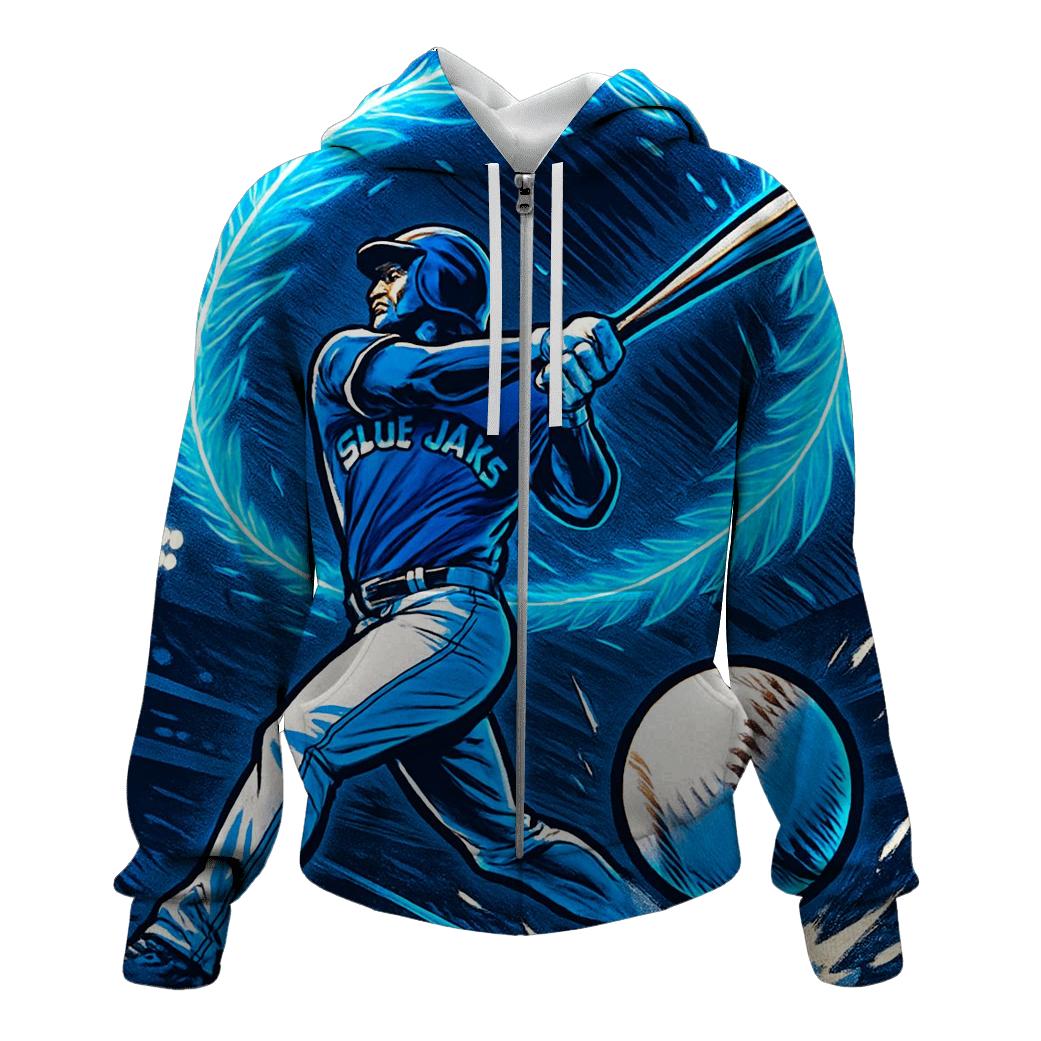 Feather Arc Blue Jays Power Swing heavyweight hoodies