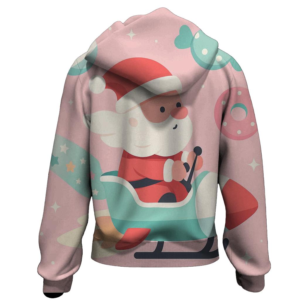 Candy Cosmos Santa Flight zip-up hoodies