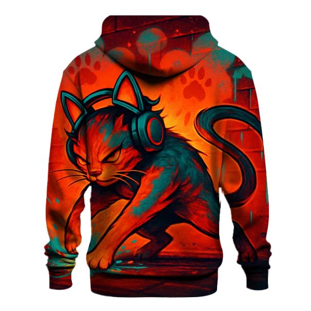 Graffiti Alley Rhythm Cat premium hoodies