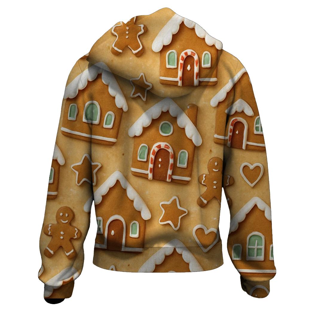 Gingerbread Village Scatter On Icing Beige hoodies fashion