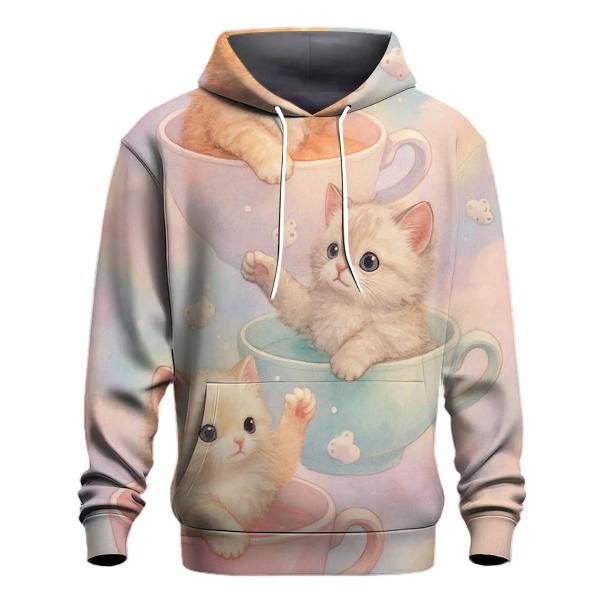 Pastel Dream Tea Party Kittens heavyweight hoodies