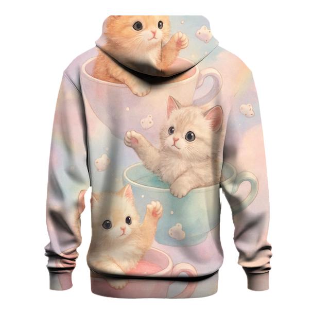 Pastel Dream Tea Party Kittens heavyweight hoodies