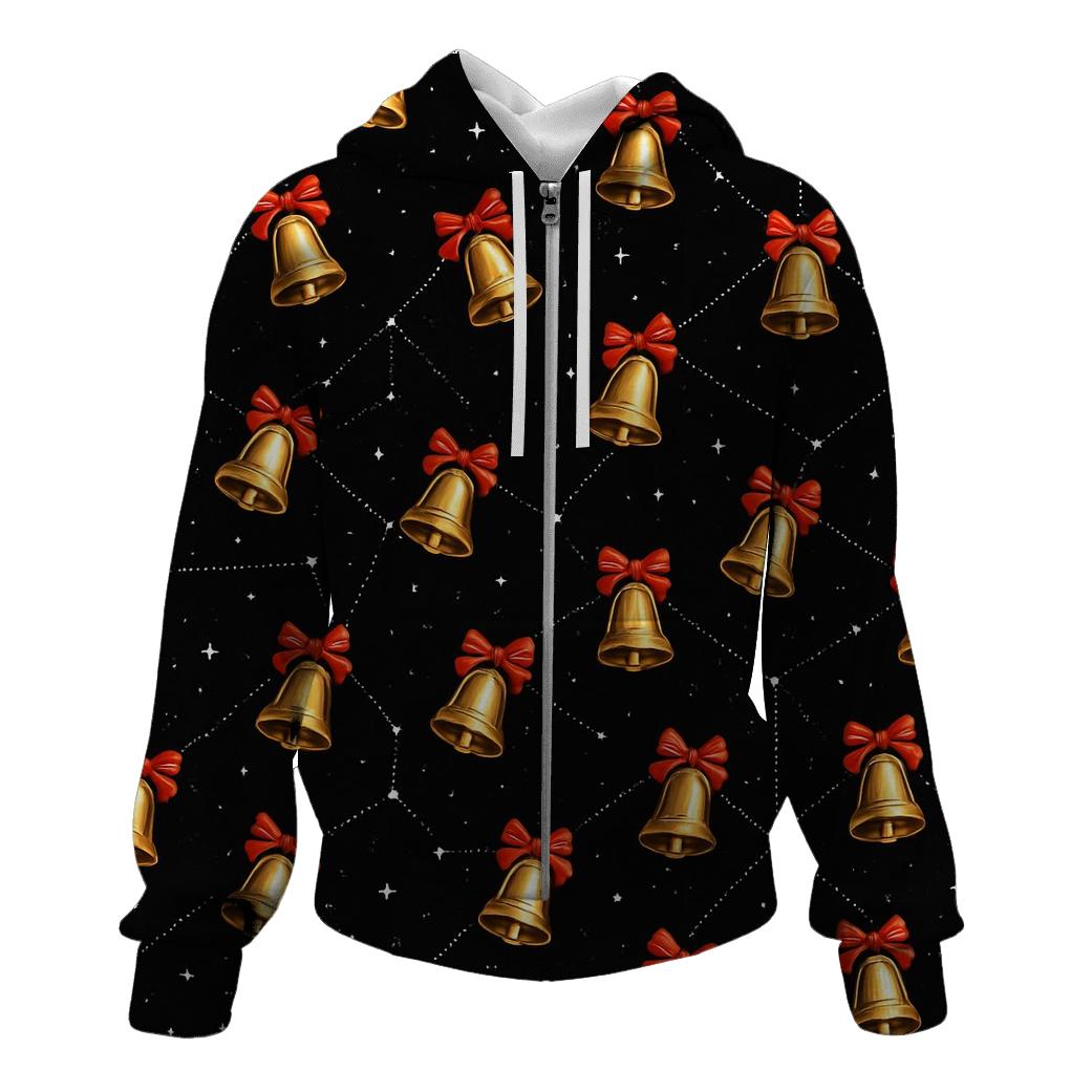 Golden Bell Constellation On Black hoodie designs