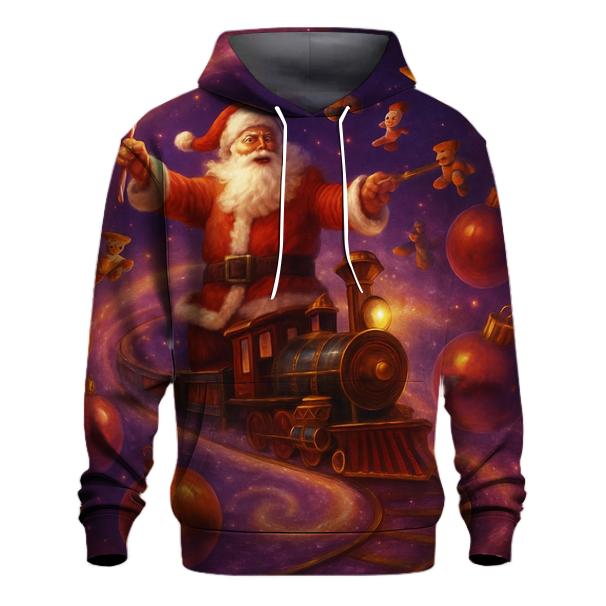 Galactic Toy Conductor Santa premium hoodies