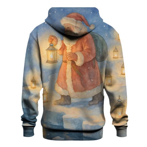 North Pole Lantern Keeper Santa premium hoodies