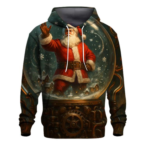 Clockwork Santa Snow Globe Engine hoodie designs