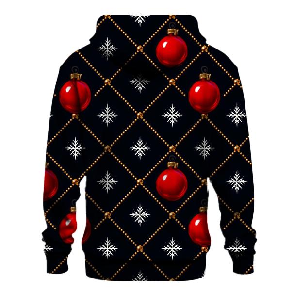 Crimson Ornaments Lattice On Midnight Field hoodie trends