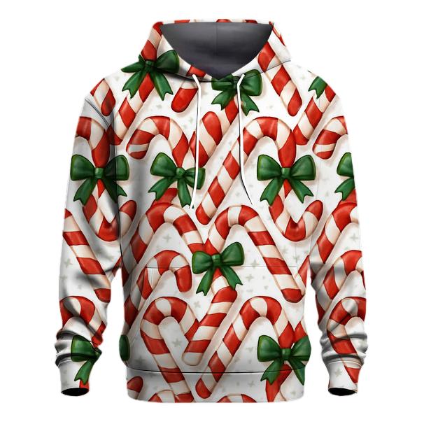 Candy Cane Chevron On Snow White premium hoodies