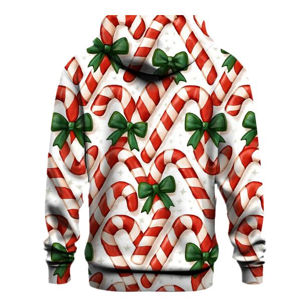 Candy Cane Chevron On Snow White premium hoodies