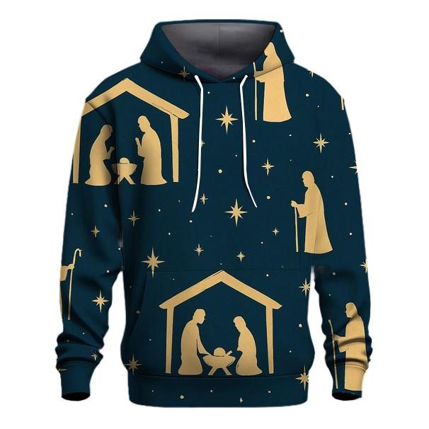 Holy Night Nativity Silhouettes On Midnight Blue hoodie styles