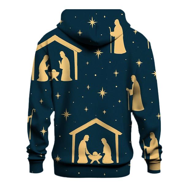 Holy Night Nativity Silhouettes On Midnight Blue hoodie styles