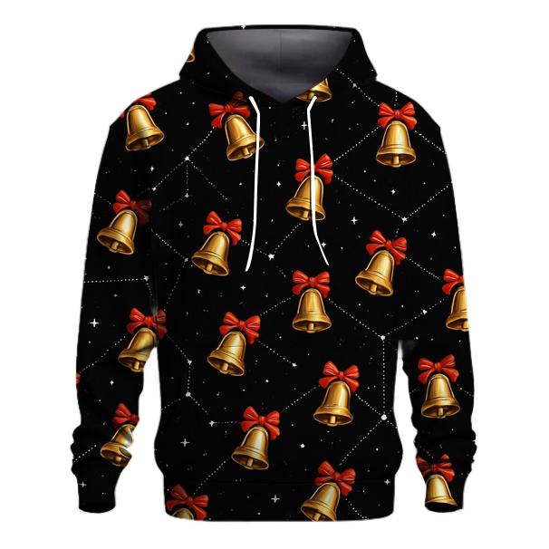 Golden Bell Constellation On Black heavyweight hoodies