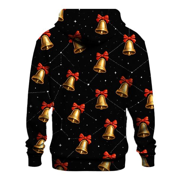 Golden Bell Constellation On Black heavyweight hoodies