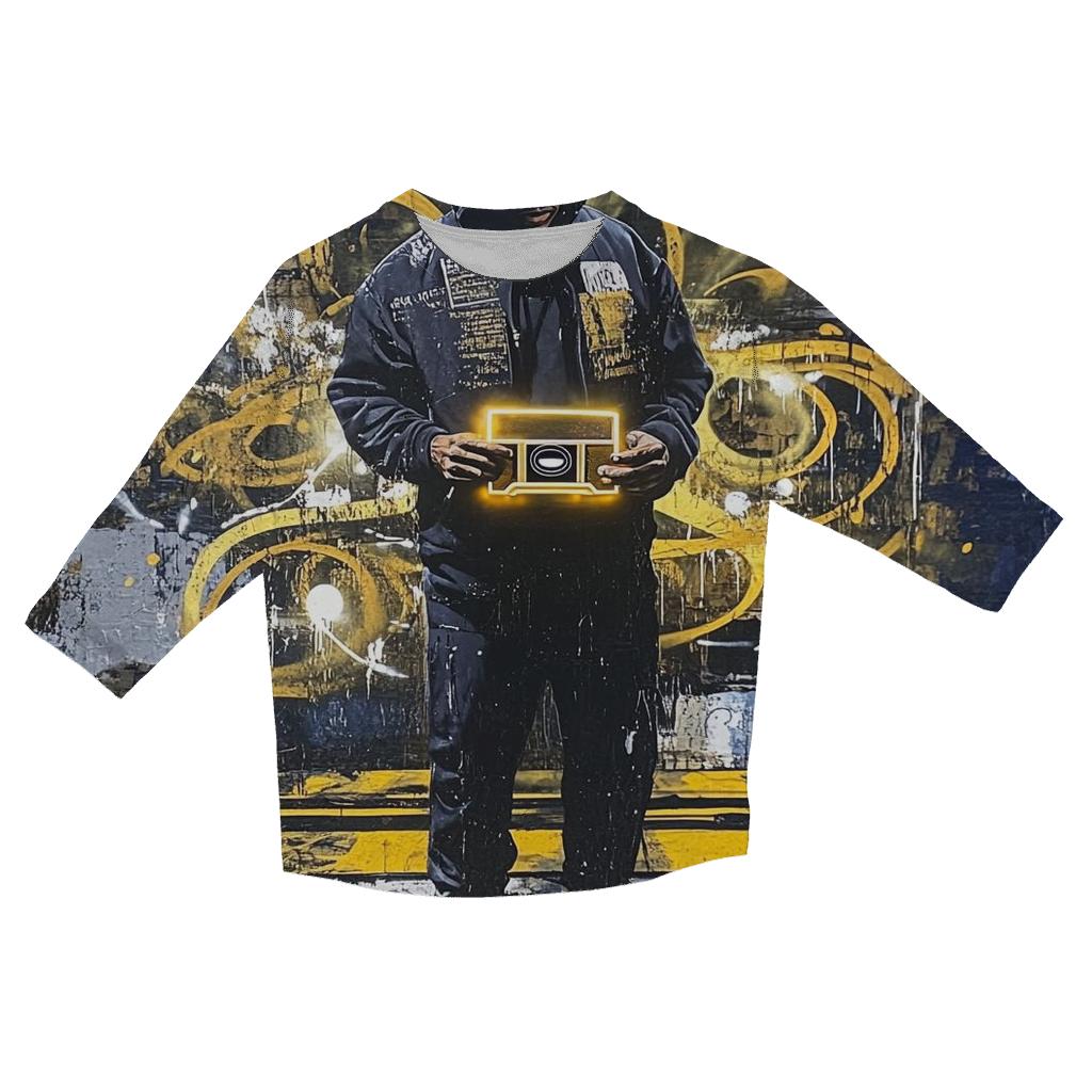 Golden Age Block Cipher custom 3/4 sleeve shirts