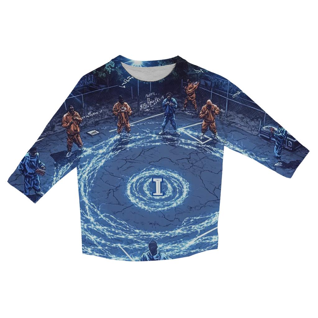 Def Jam Court Side Cipher fashion 3/4 sleeve shirts