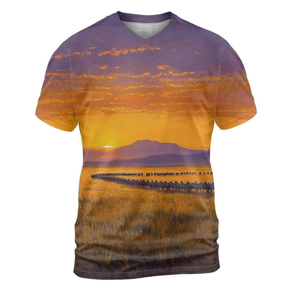 Serengeti National Park Arusha artistic all-over print tops