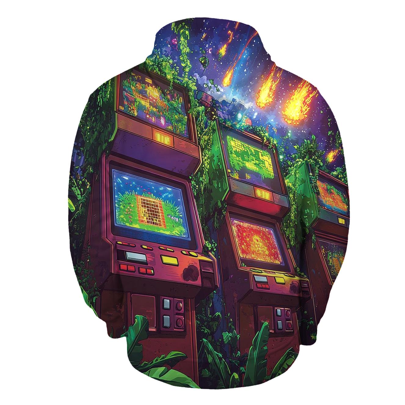 Arcade Jungle Retro Rampage zip-up hoodies