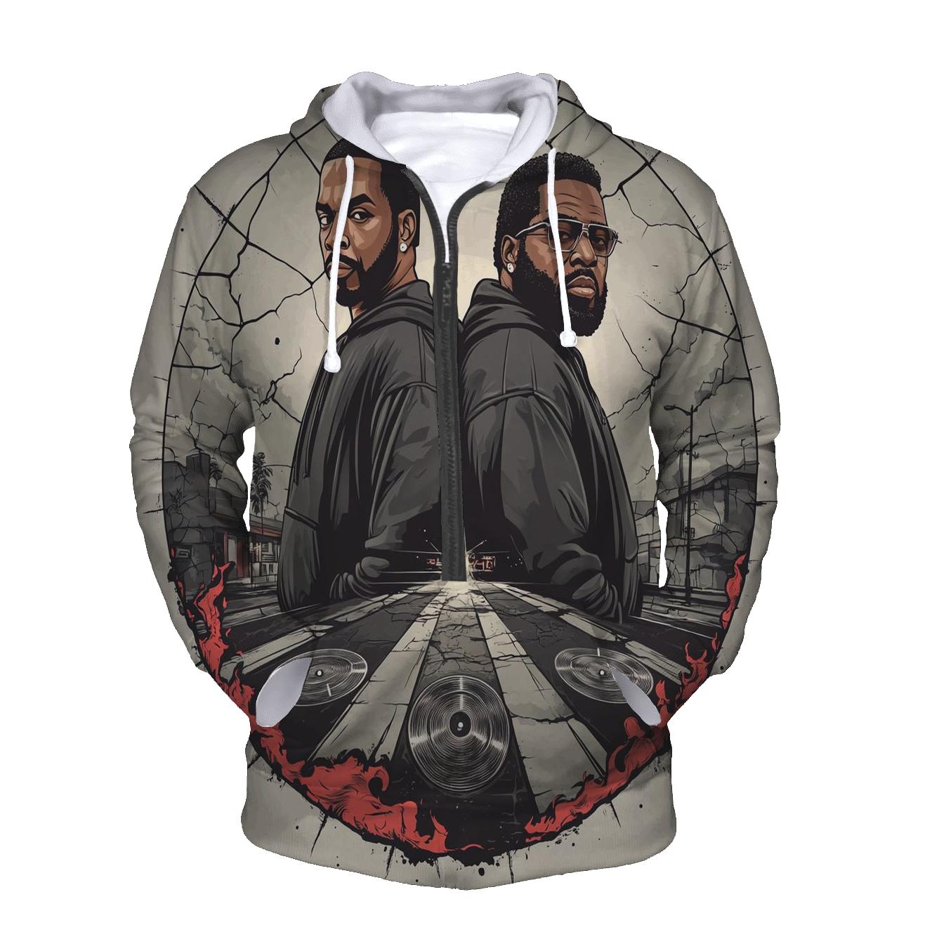 Compton Concrete Symphony graphic hoodies