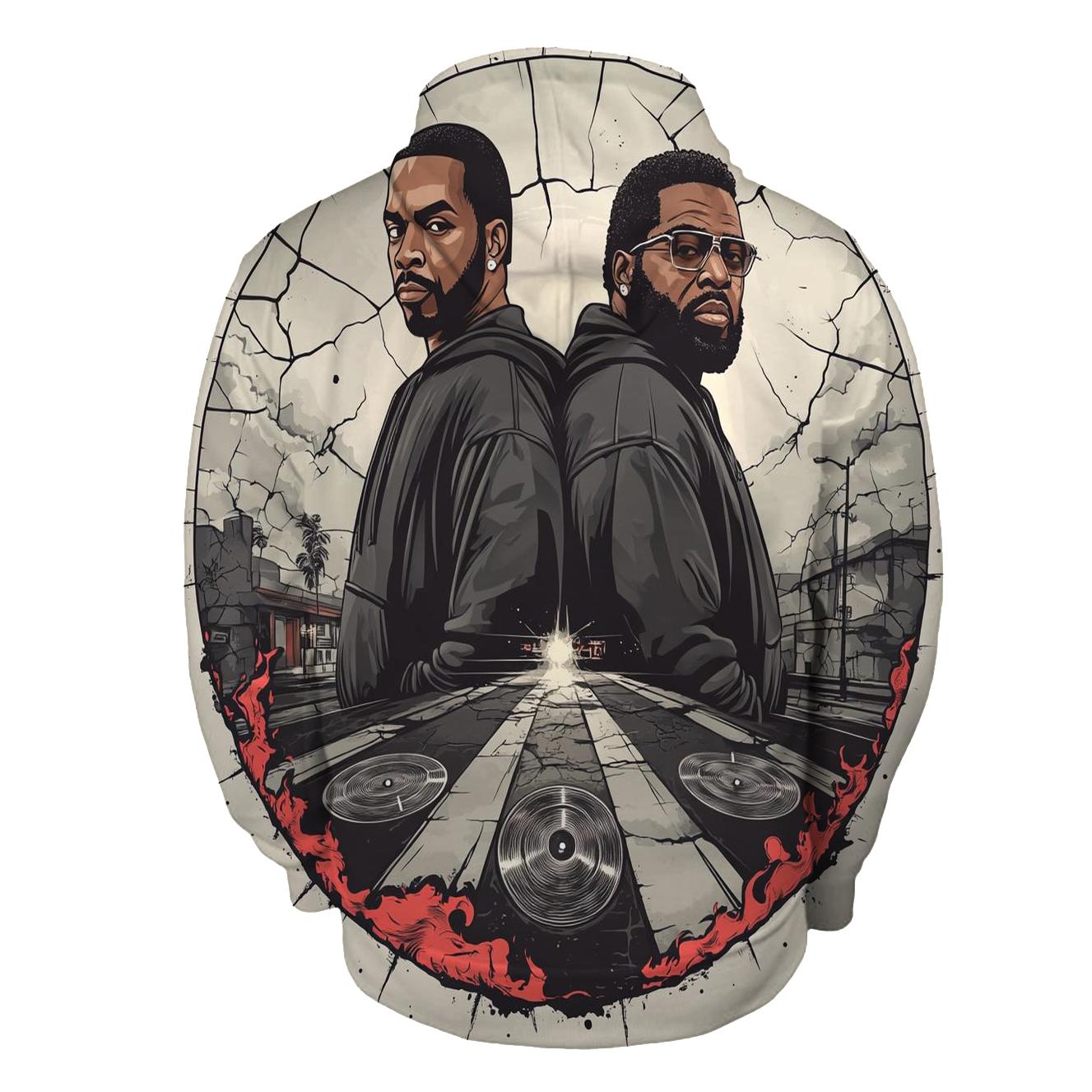 Compton Concrete Symphony graphic hoodies