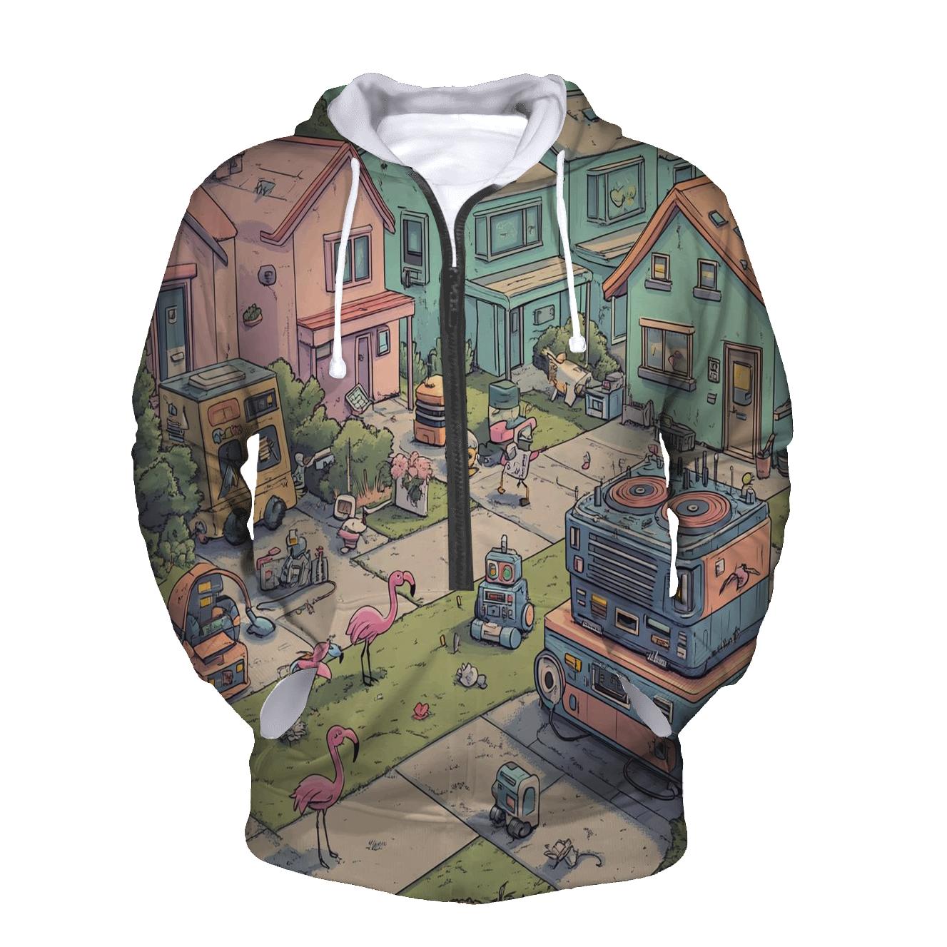 Suburban Robot Yard Sale Mayhem pullover hoodies