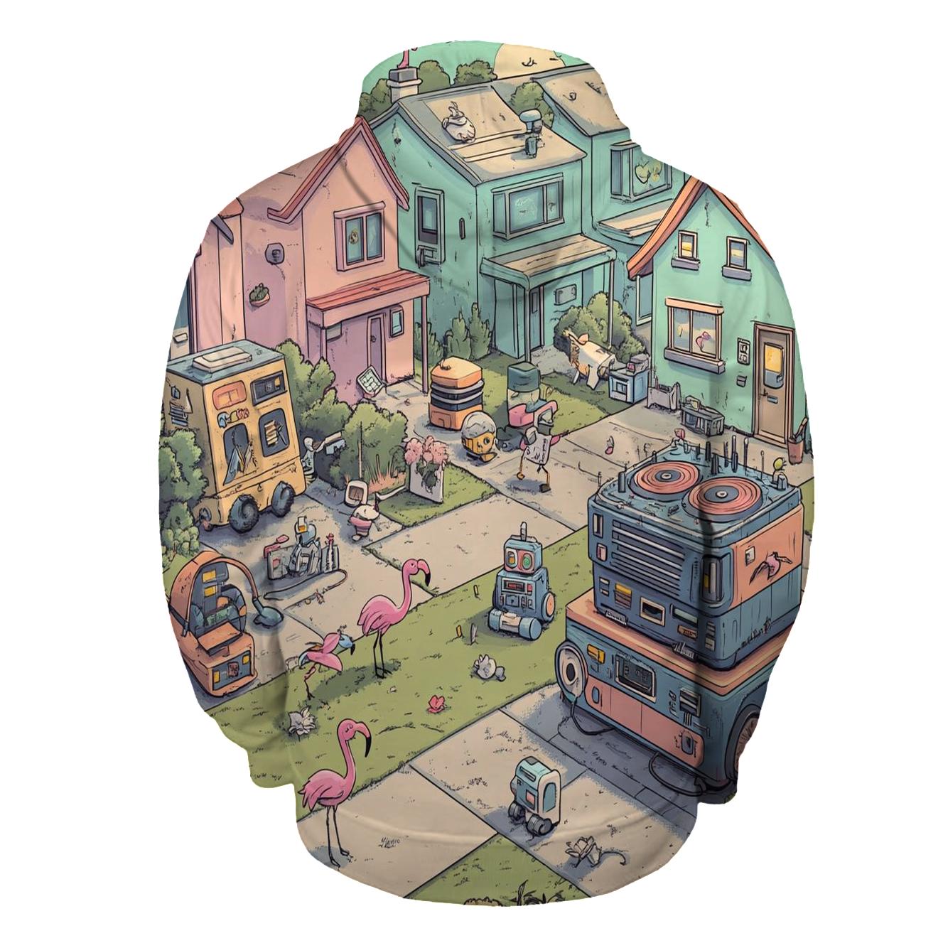 Suburban Robot Yard Sale Mayhem pullover hoodies